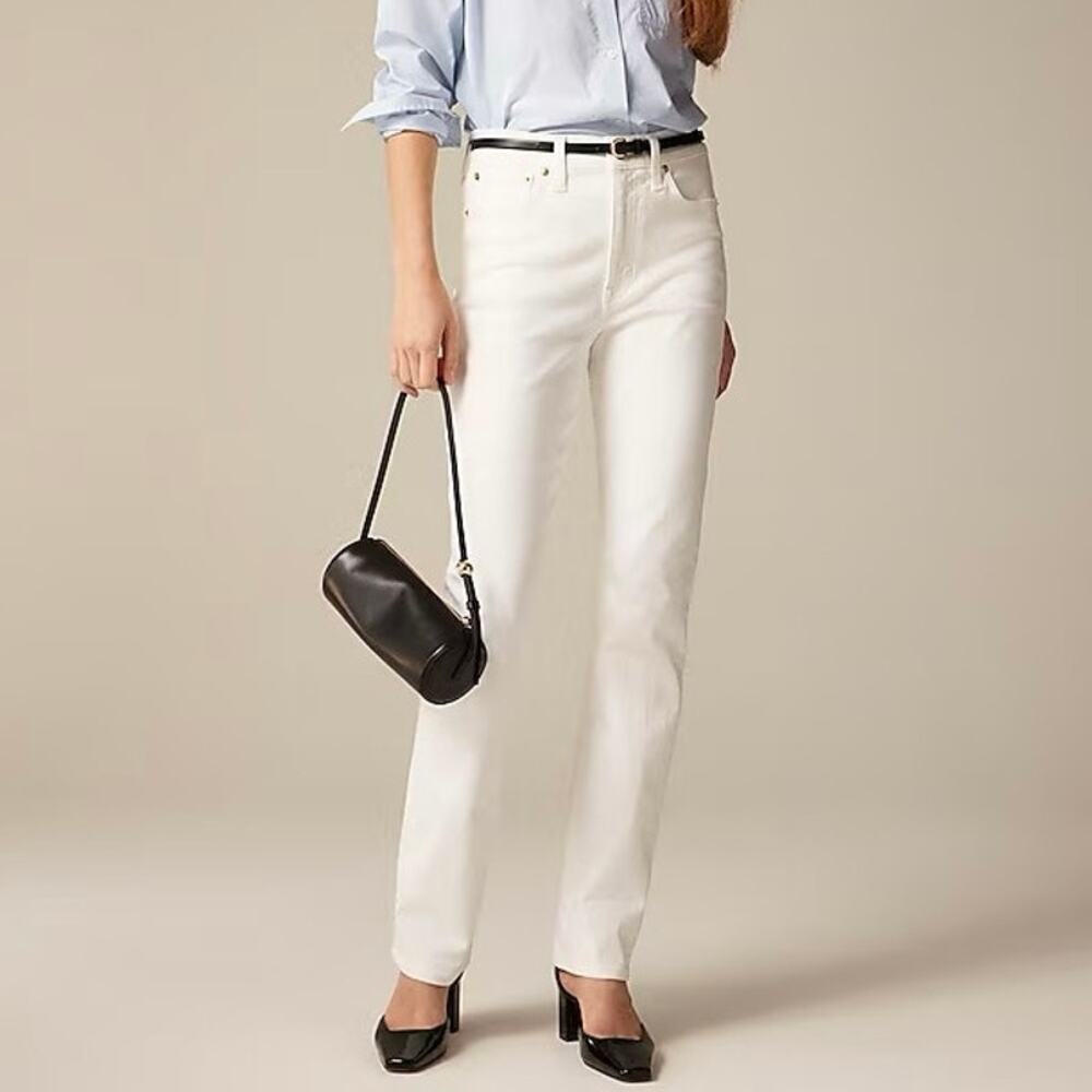 J.Crew Slim Straight White Denim Jean Size 29 NWT
